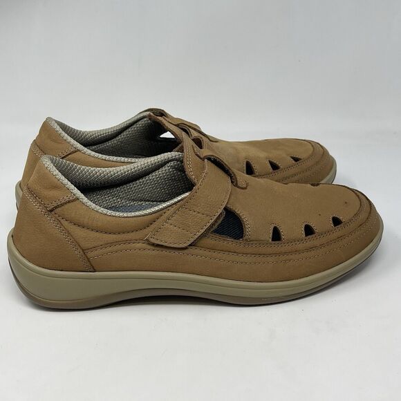 Orthofeet Serene 896 Shoes Womens 9 B Brown Leather Hook Loop Casual Comfort - Picture 1 of 16